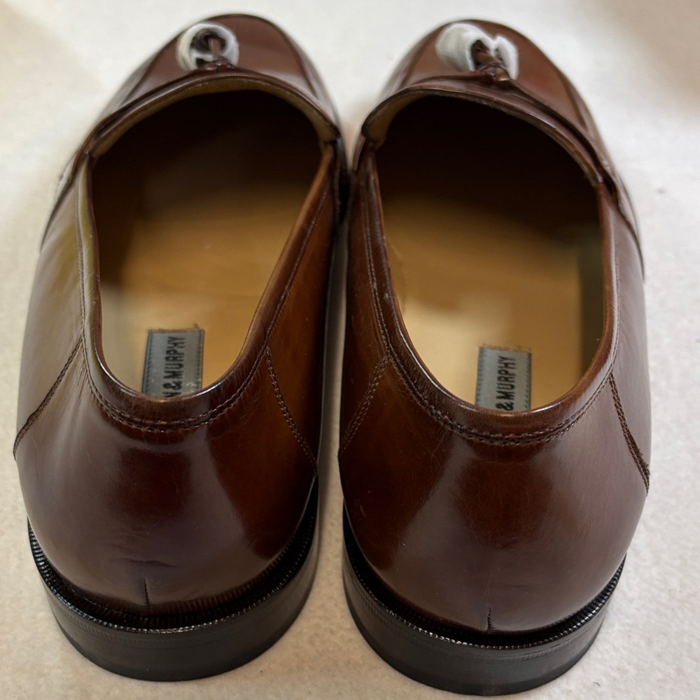 Johnston & Murphy Chestnut Leather Slip-Ons - Picture 8 of 9